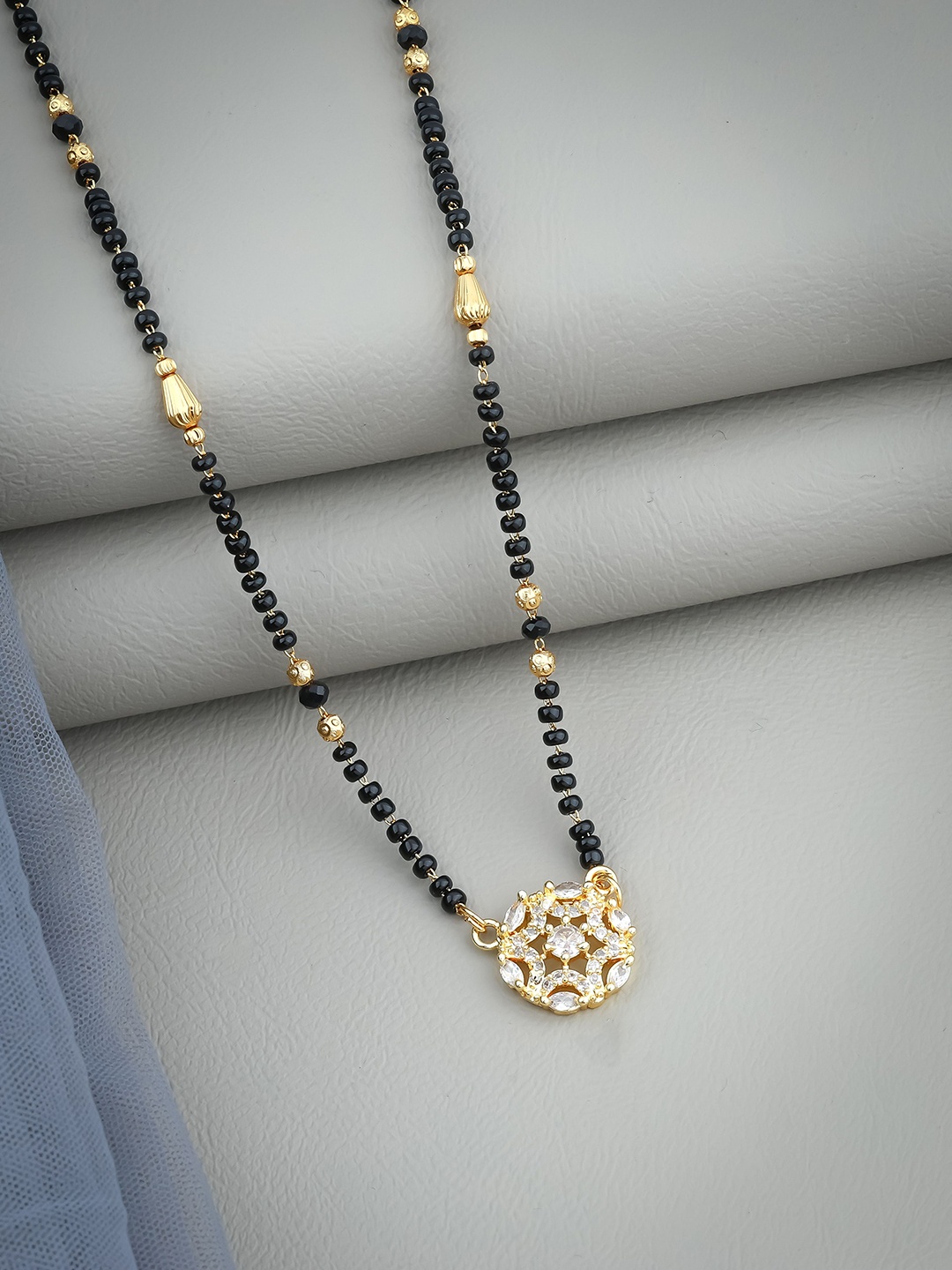 

Wynona Gold-Plated American Diamond Mangalsutra