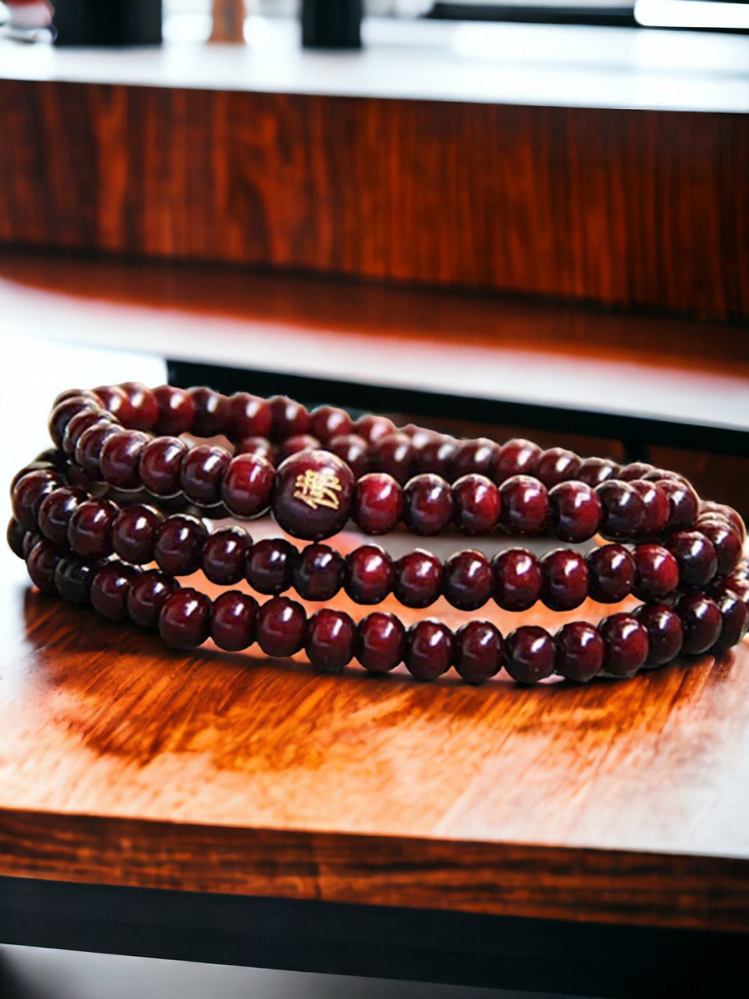 

The Roadster Lifestyle Co. Men Wooden Beaded Multi-Layered Wrap Bracelet, Maroon