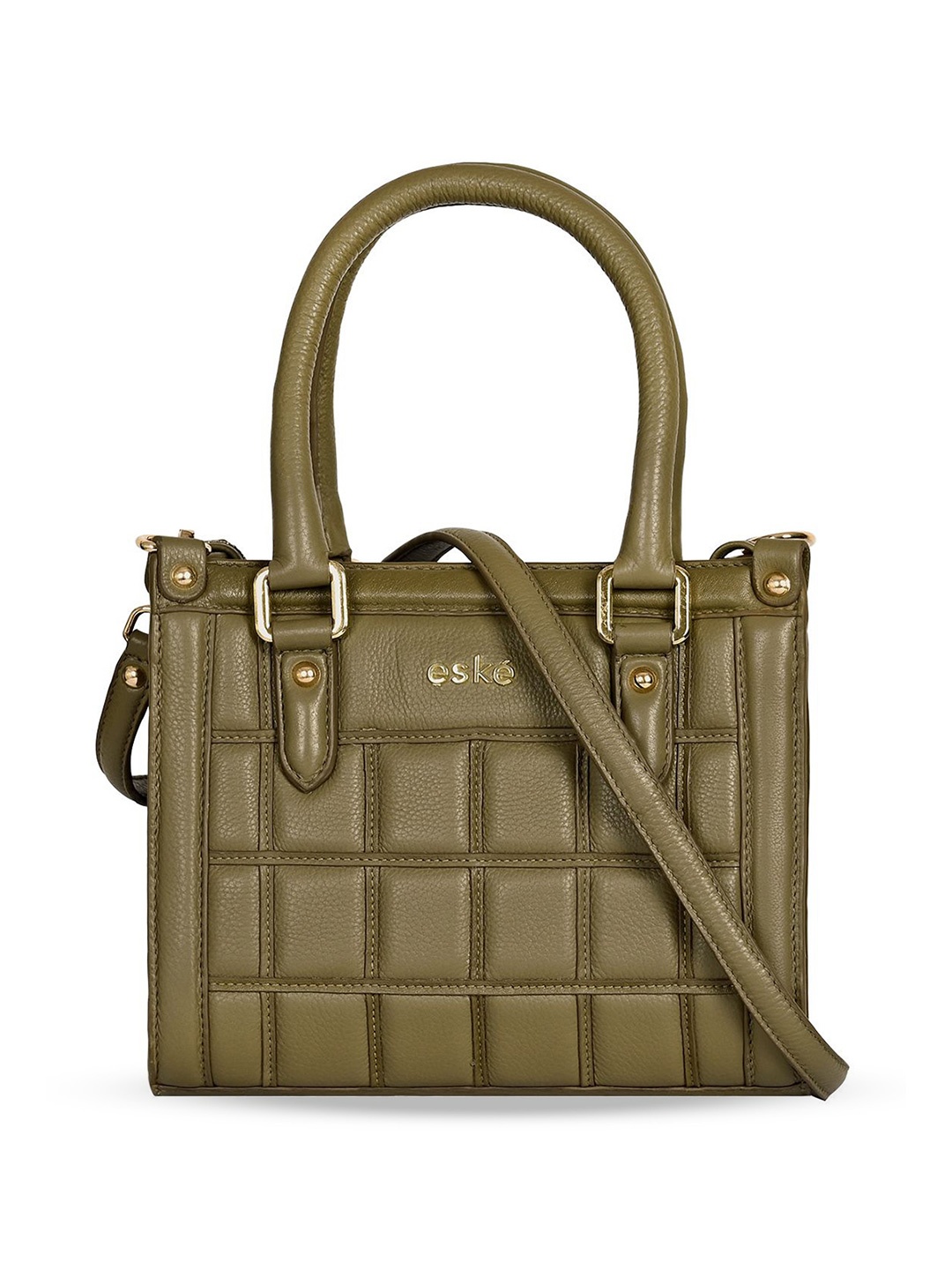 

Eske Leather Structured Handheld Bag, Taupe