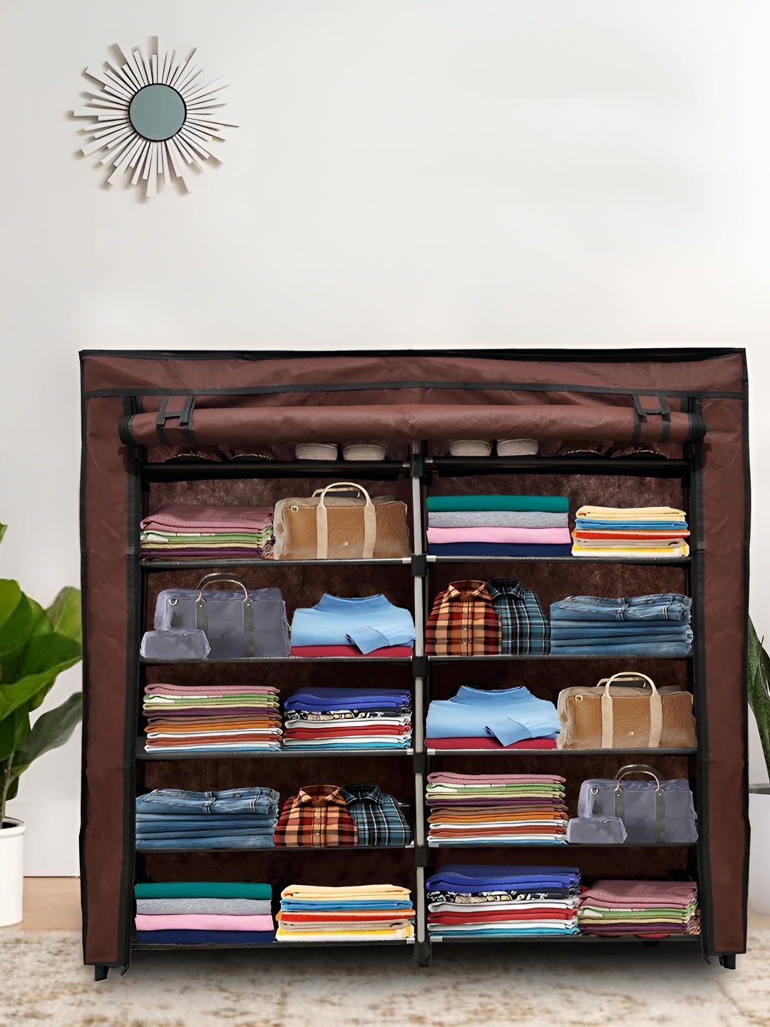 

Rmerchants Brown Set of 1 Regular Suit Organiser Organisers