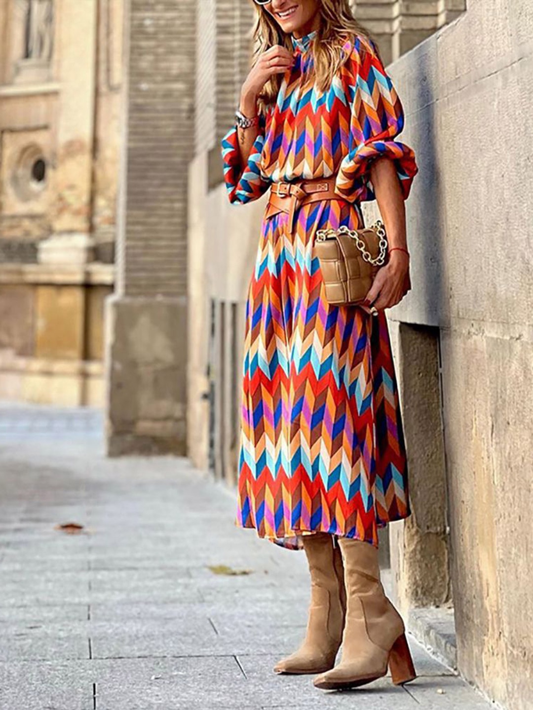 

StyleCast x Revolte Print A-Line Midi Dress, Multi