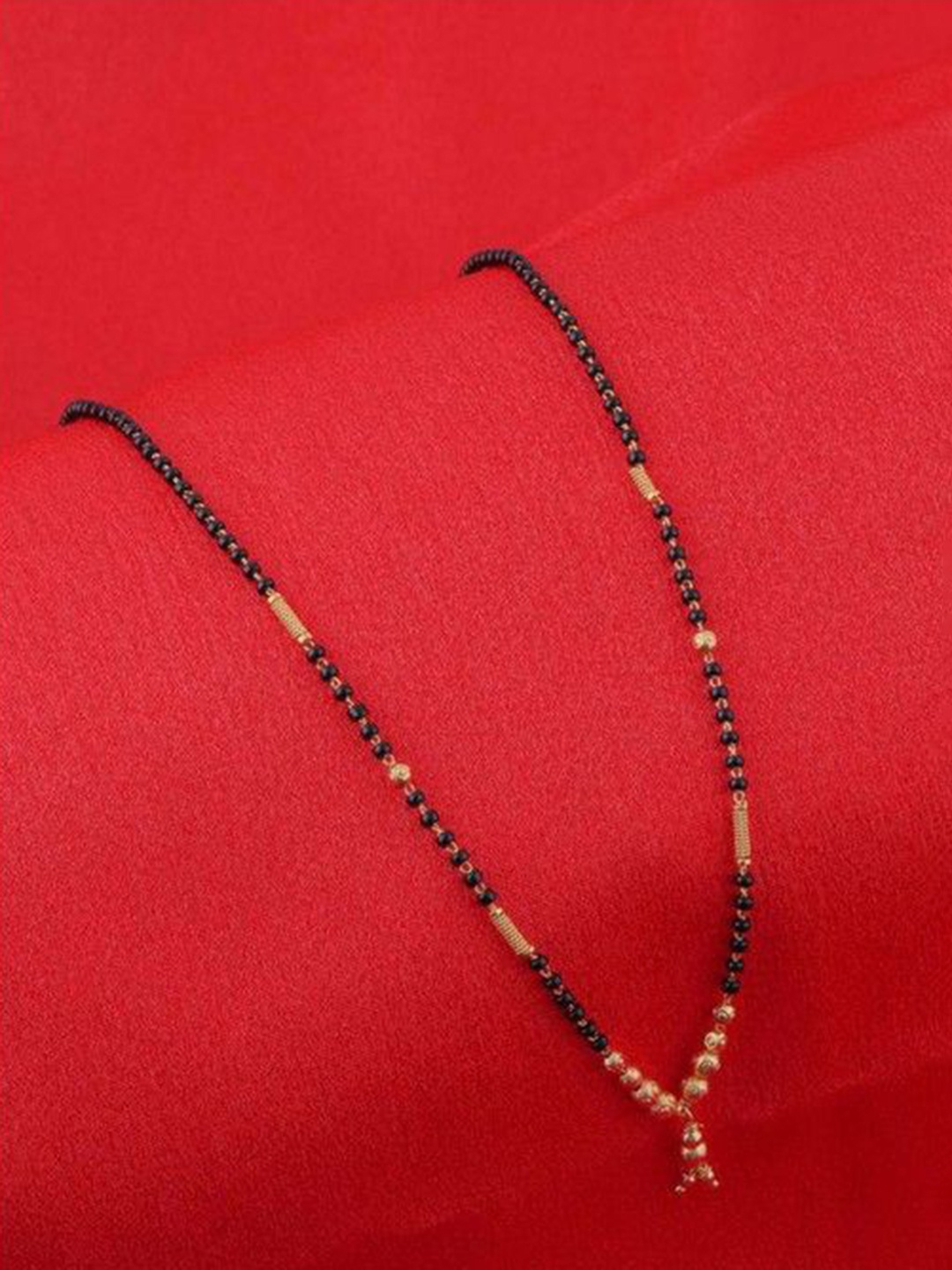 

Wynona Gold-Plated Artificial Beads Mangalsutra