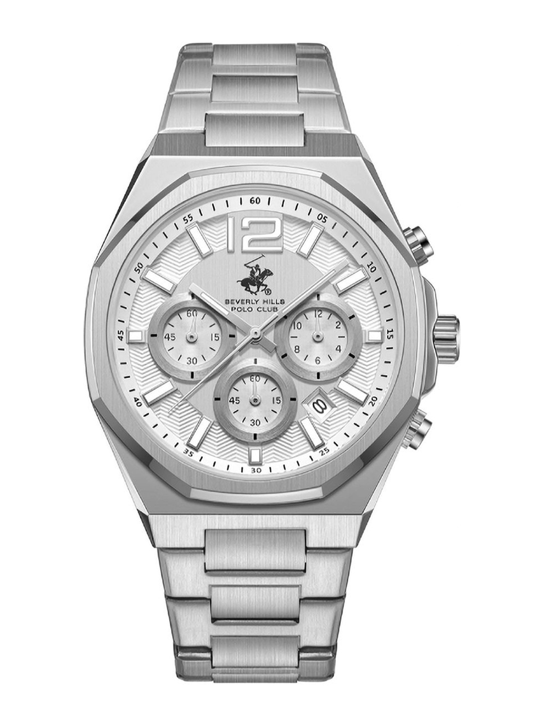 

Beverly Hills Polo Club Men Analogue Multi Function Watch BP3692Y.330, Silver