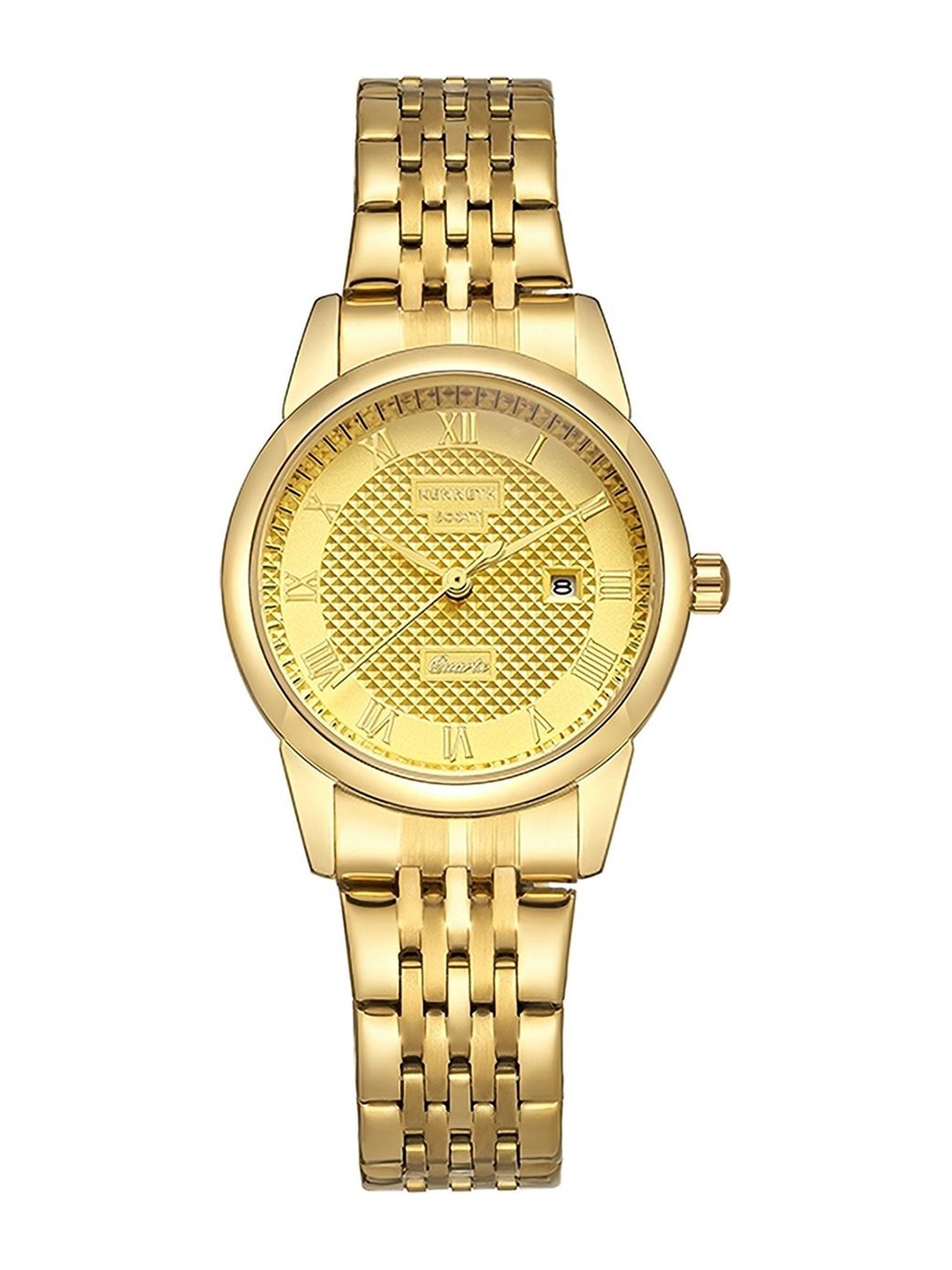 

KENNETH SCOTT Men Embellished Dial & Stainless Steel Straps Analogue Watch K23530-GBGC, Gold