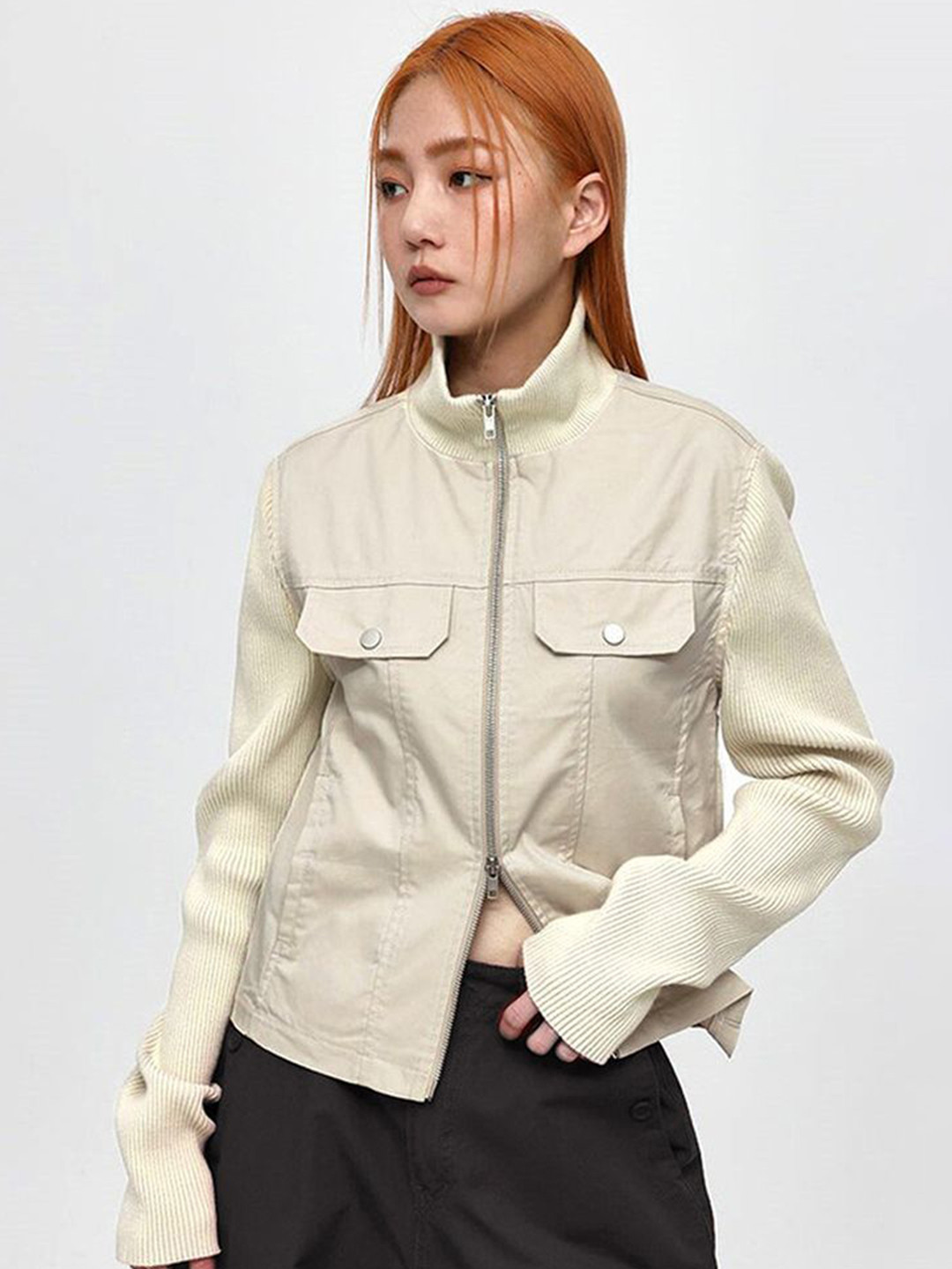 

LULU & SKY Women Crop Tailored Jacket, Off white