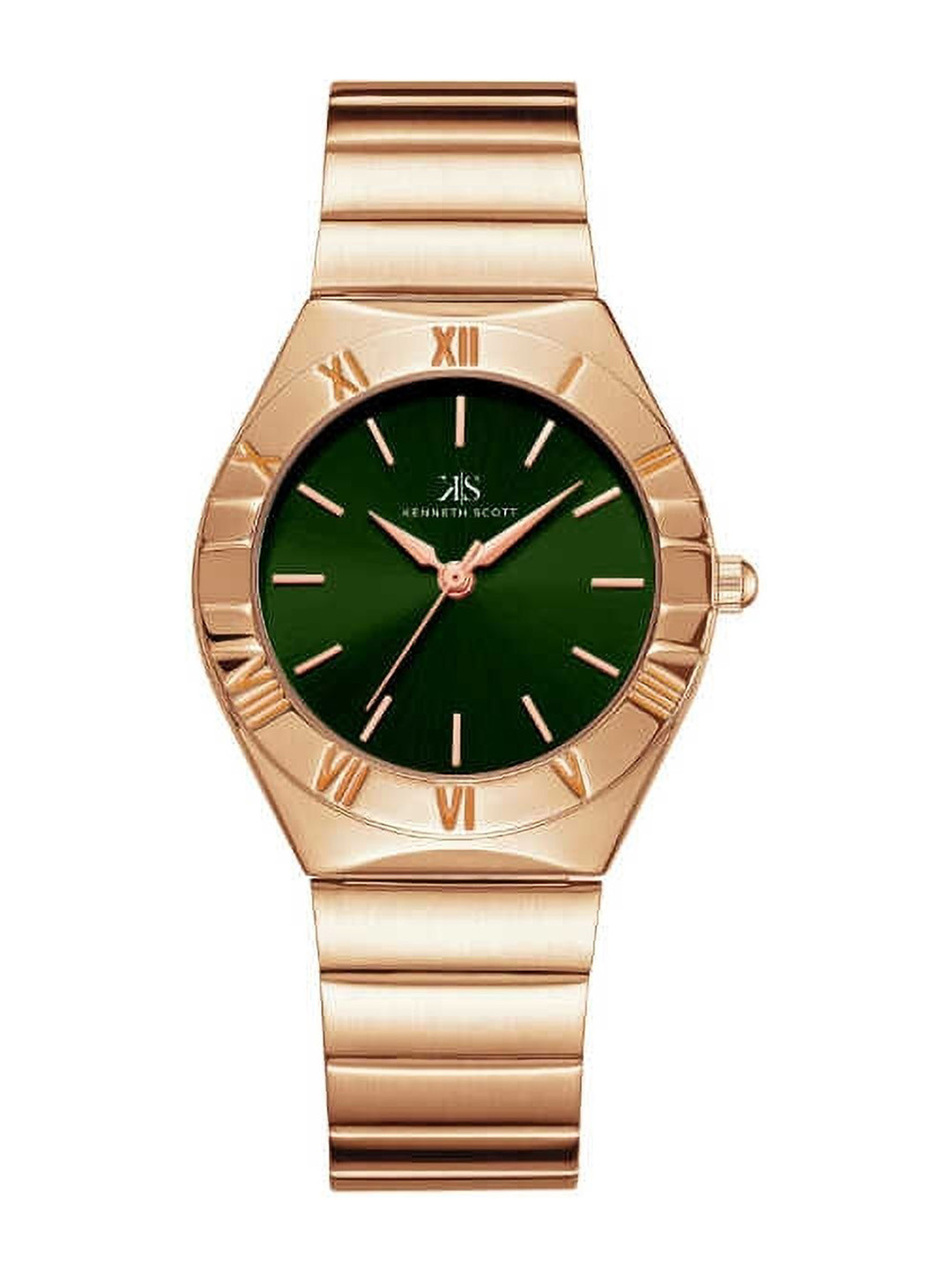 

KENNETH SCOTT Women Dial & Stainless Steel Straps Analogue Watch K24506-RBKH, Rose gold