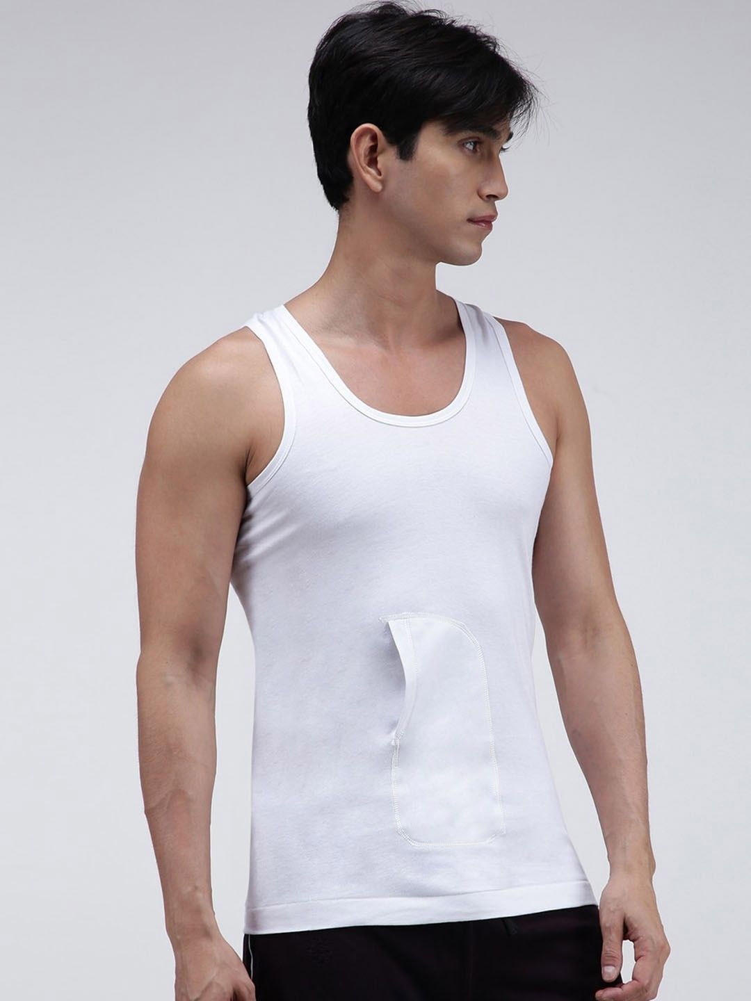 

AMUL COMFY Pack Of 2 Cotton Basic Innerwear Vests Comfy-Interlock-PKT-White-RN-2-105