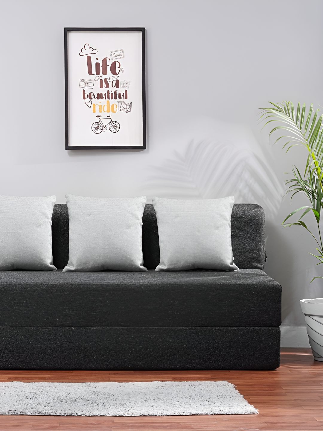 

Solis Primus Comfort for all Grey Foam Fold Out Sofa Cum Bed