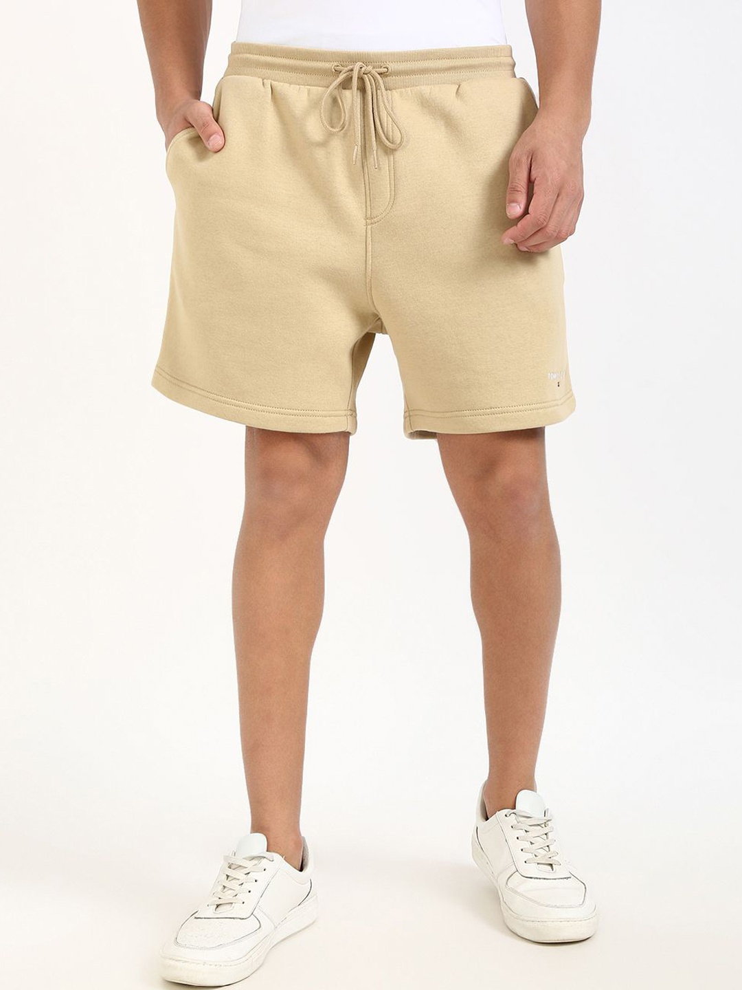 

Tommy Hilfiger Men Cotton Mid-Rise Regular Fit Shorts, Beige