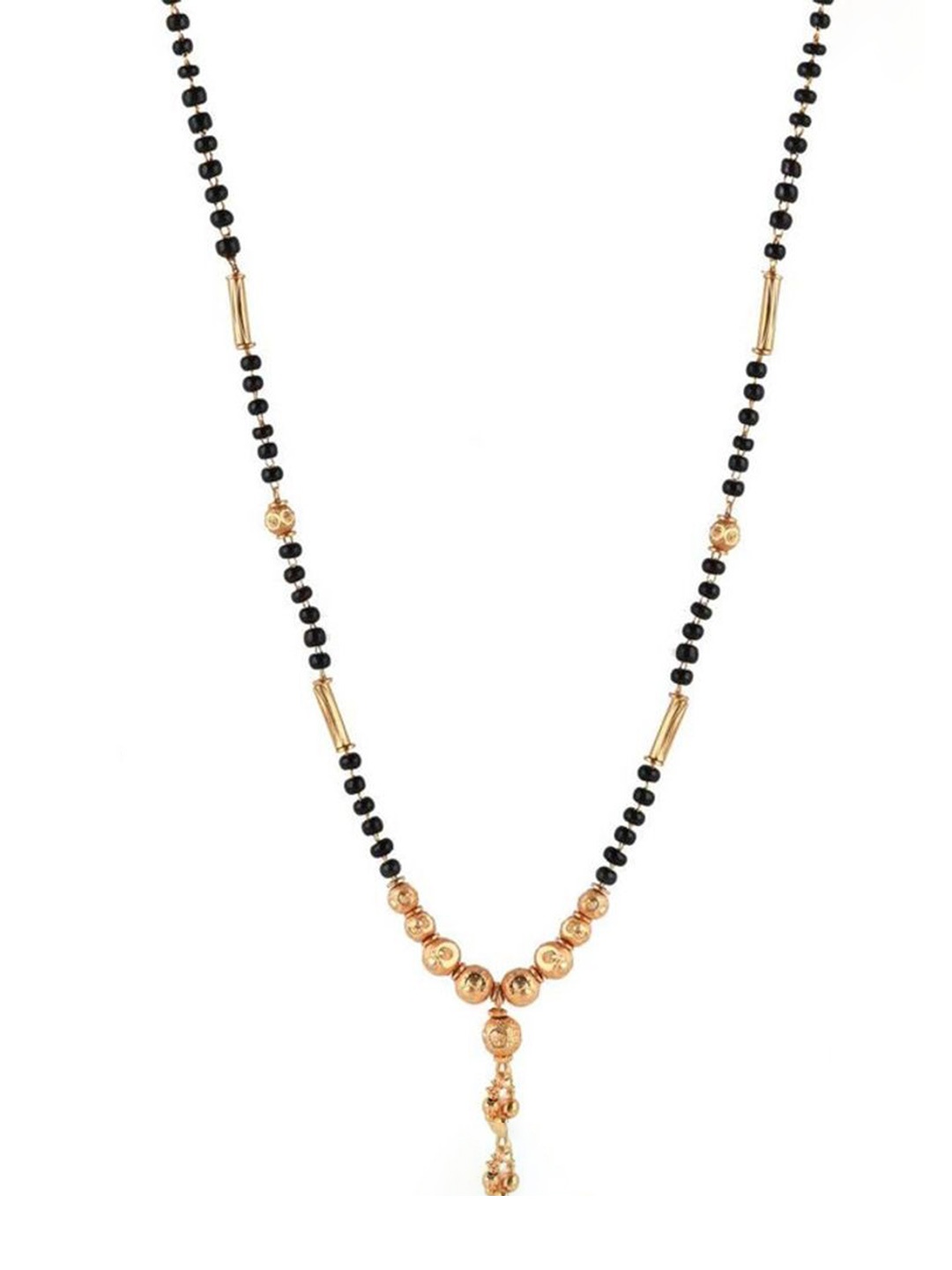 

Wynona Set Of 2 Gold-Plated American Diamond Studded & Beaded Mangalsutras
