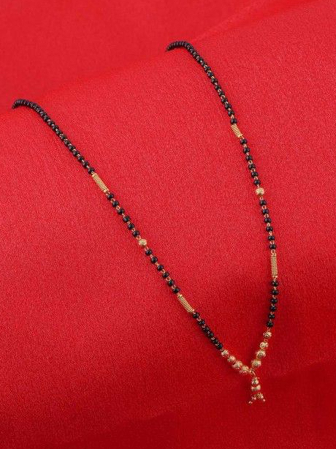 

Wynona Set Of 2 Gold-Plated Stone Studded & Beaded Mangalsutras