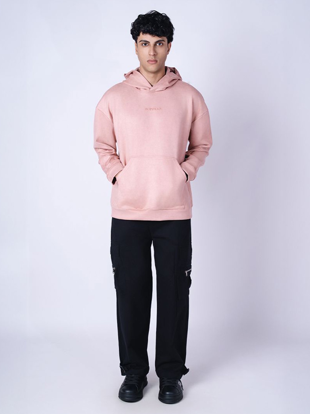 

Hop Head Coral Pink Oversized Suede Hoodie