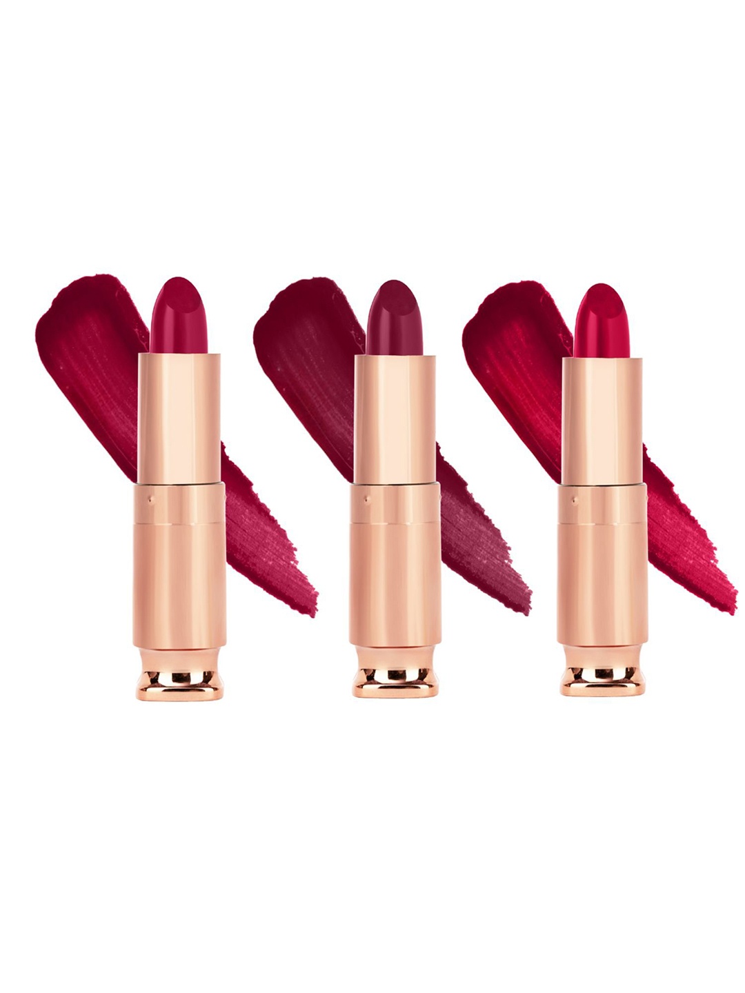 

krayons Set Of 3 Classy Long Stay Hydrating Matte Lipstick- 3.5 g Each - 110- 196- 152, Red