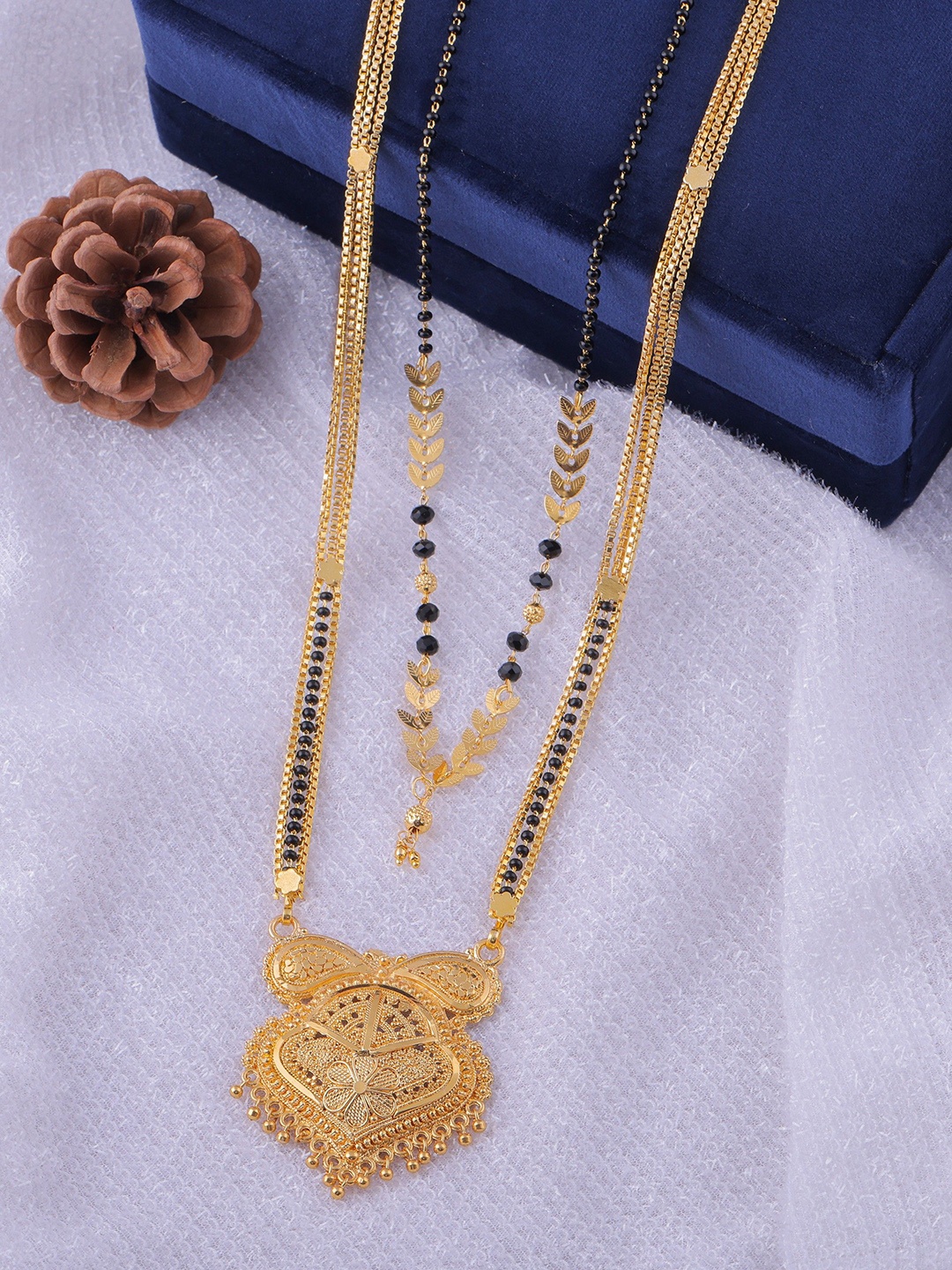 

Wynona Set of 2 Gold Plated Beaded Mangalsutra