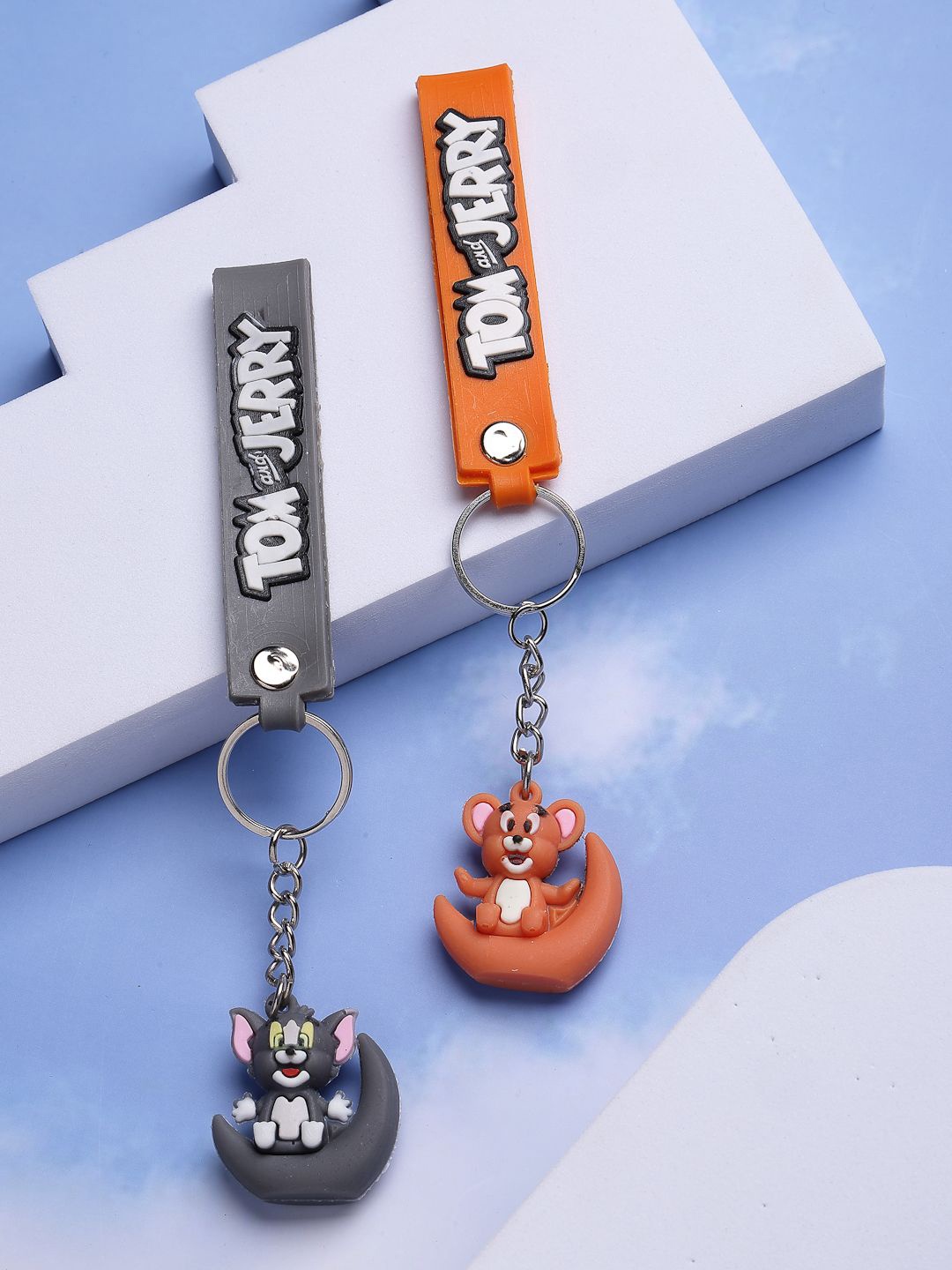 

KYDZI Pack Of 2 Tom & Jerry Key Chains, Orange