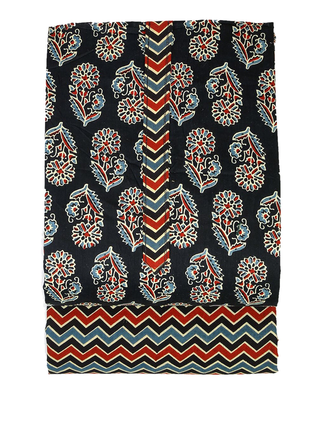 

Sun Fashion And Lifestyle Printed Pure Cotton Unstitched Dress Material, Black
