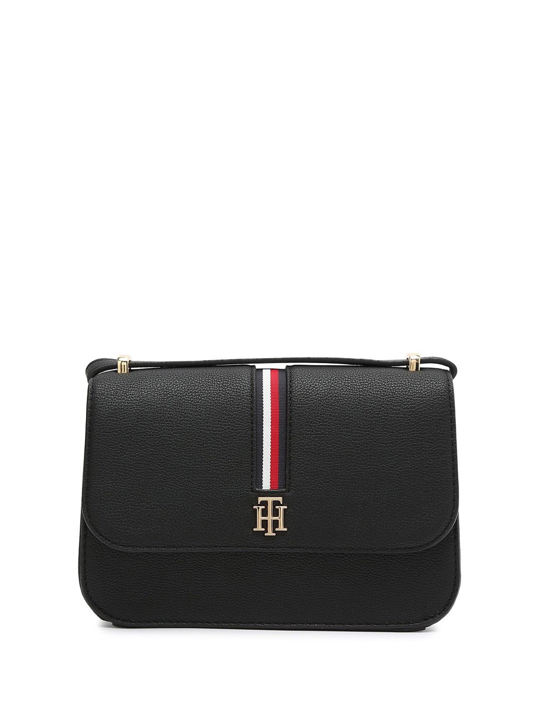 

Tommy Hilfiger Women Solid Structured Sling Bag, Black