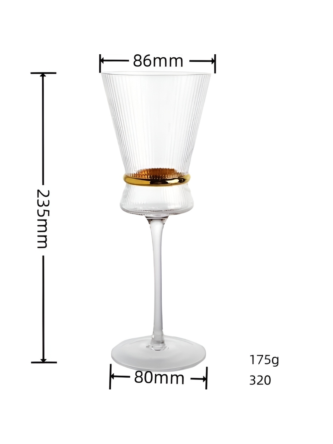 

ProKitchen. Homes Transparent 4 Pieces Champagne Glasses 250 ml Each