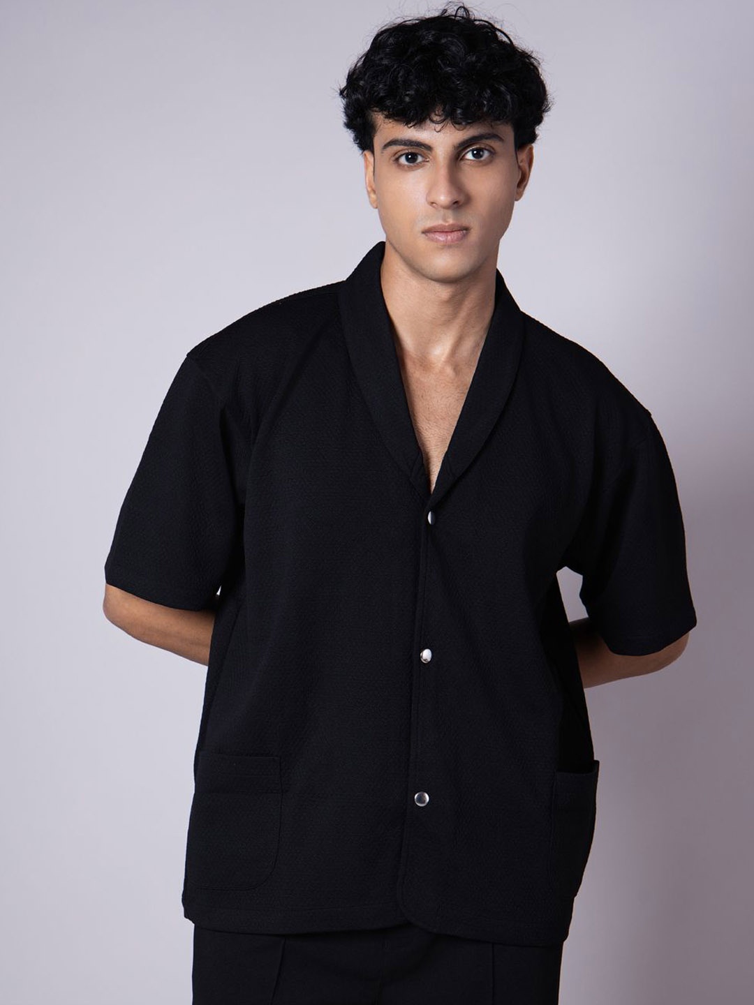 

Hop Head Black Blazer Collared Shirt