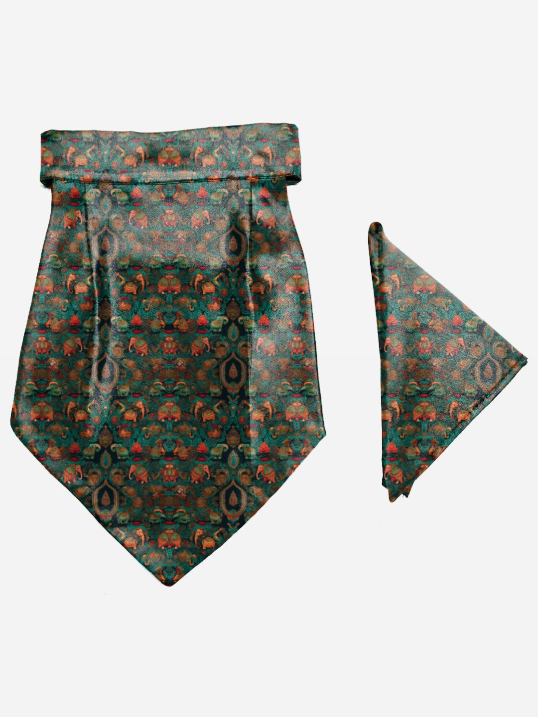 

Blacksmith Men Printed Cravat, Green