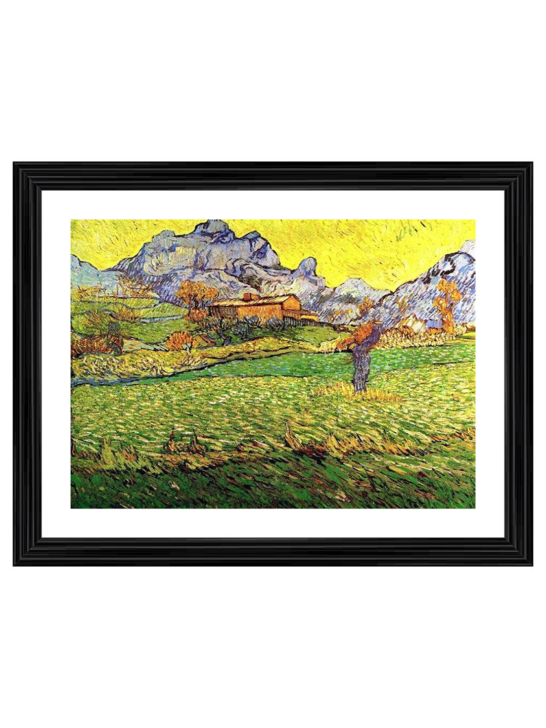 

Adventures India Green & Black Floral and Botanical Wooden Painting Wall Art