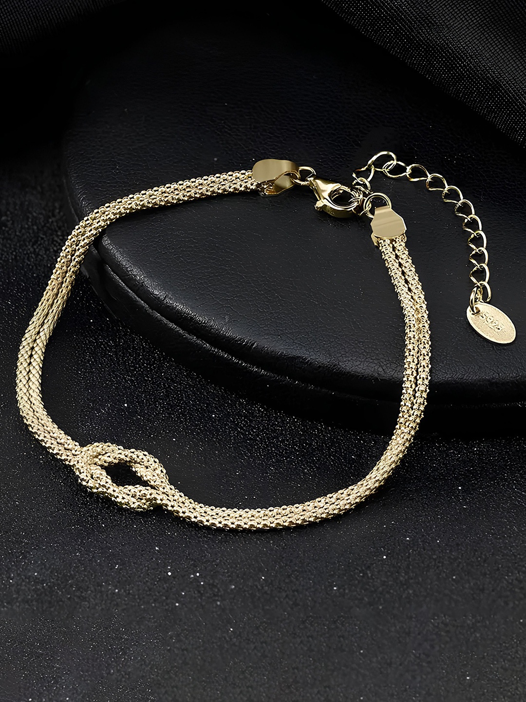 

KARISHMA KREATIONS Unisex Stainless Steel Gold-Plated Link Bracelet