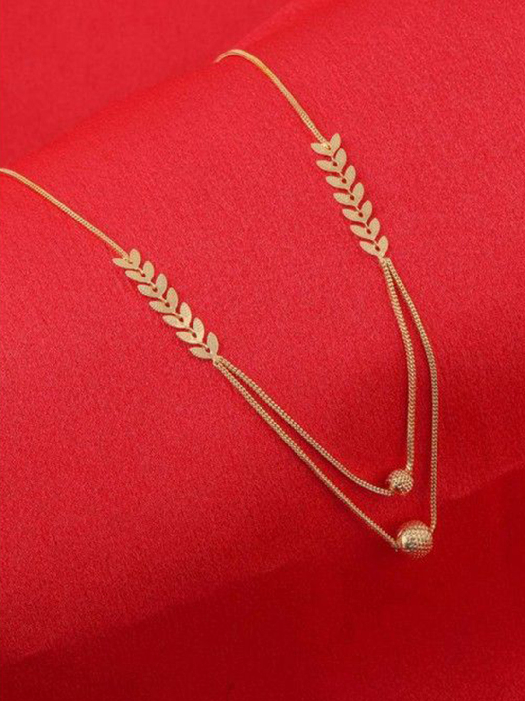 

Wynona Set of 2 Gold Plated Artificial Beaded Mangalsutra