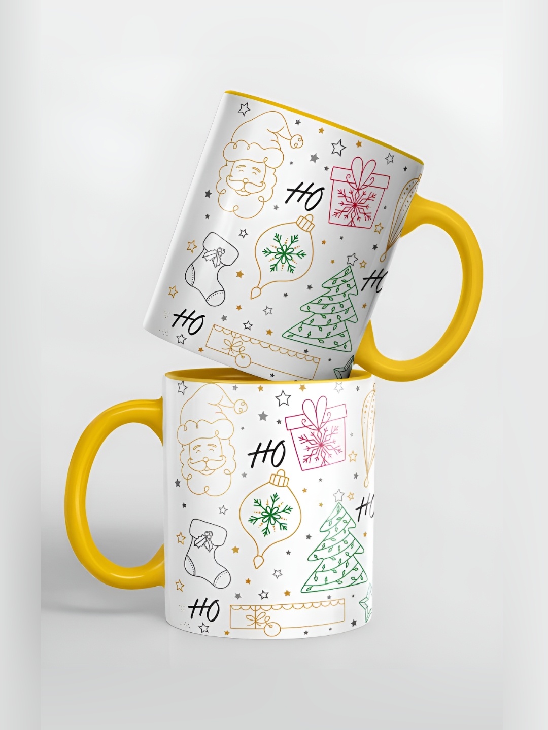 

macmerise Unisex Yellow Cups and Mugs, White