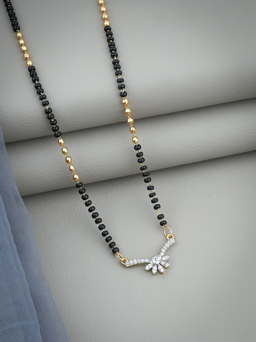 

Wynona Gold-Plated Beaded Mangalsutra
