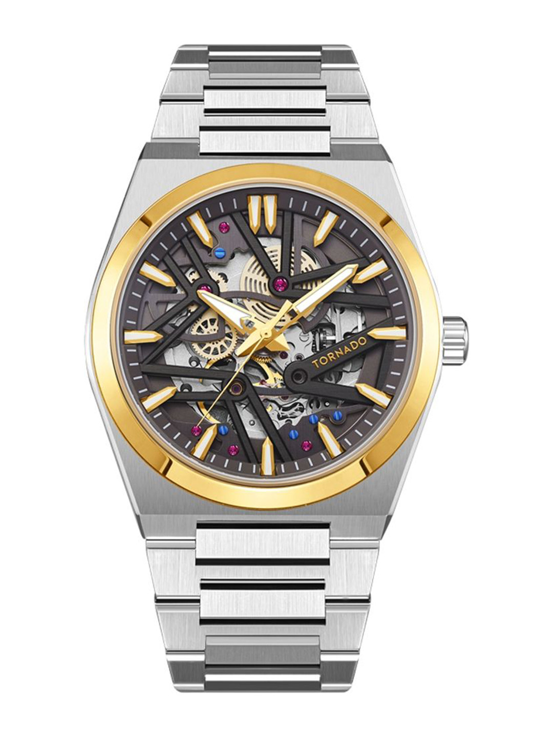 

TORNADO Men Dial & Bracelet Style Straps Analogue Automatic Watch T24301-SBSXG, Grey