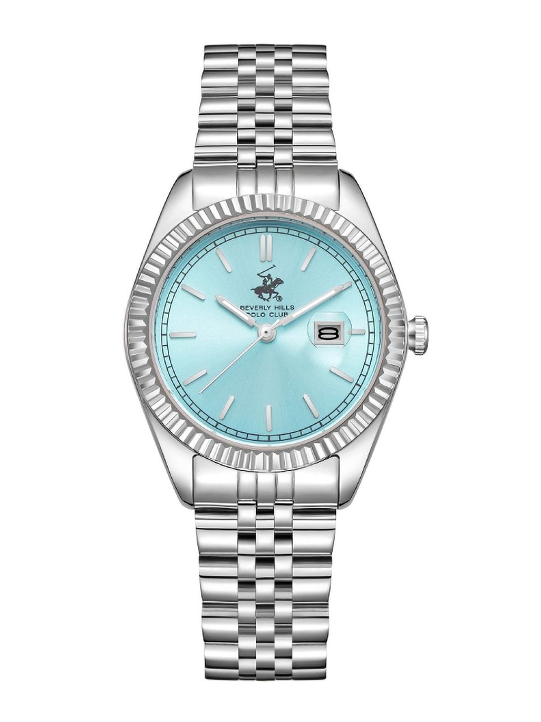 

Beverly Hills Polo Club Women Embellished Dial & Bracelet Style Analogue Watch BP3604Y.300, Blue