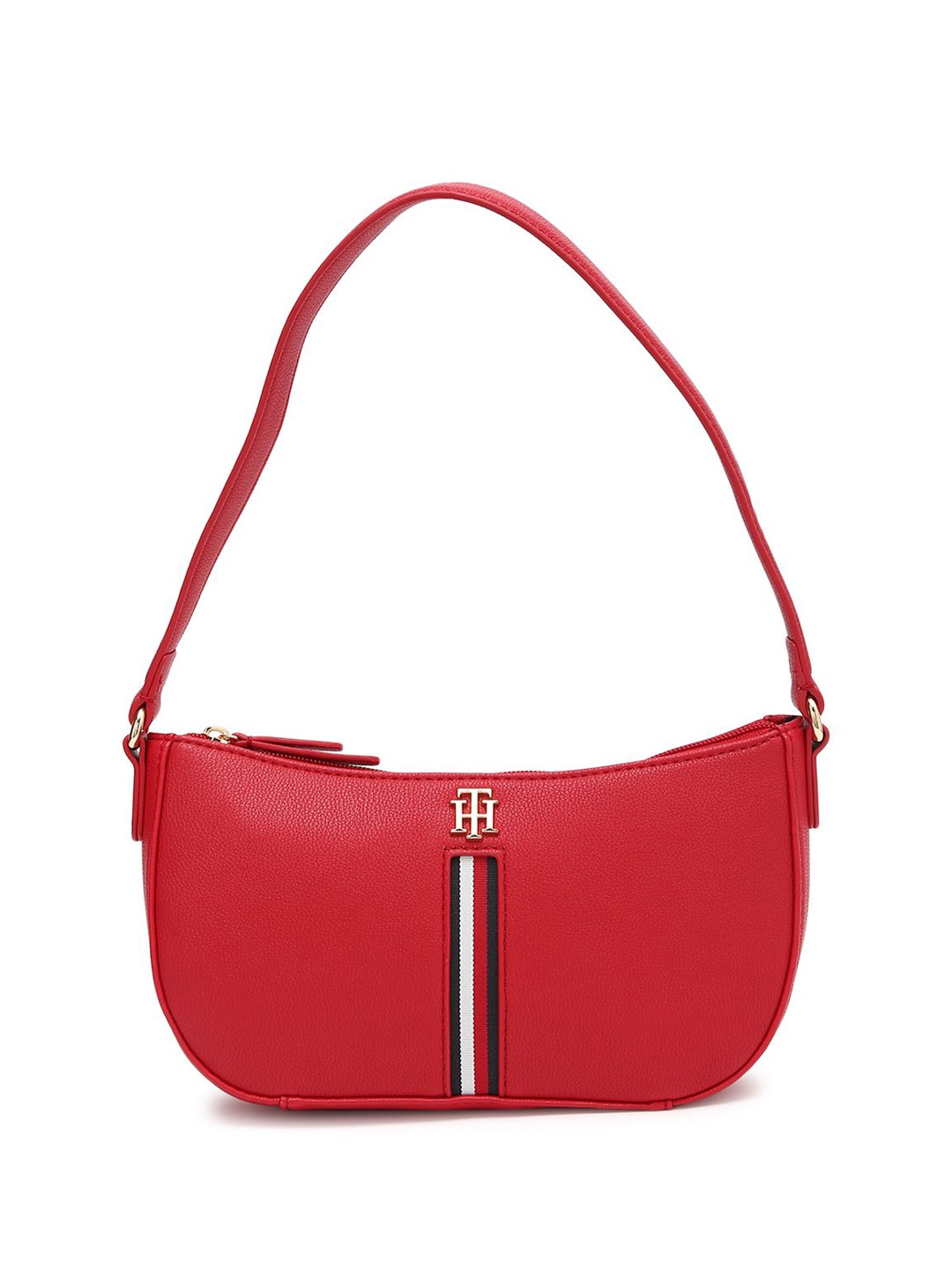 

Tommy Hilfiger Women Solid Half Moon Handheld Bag, Red