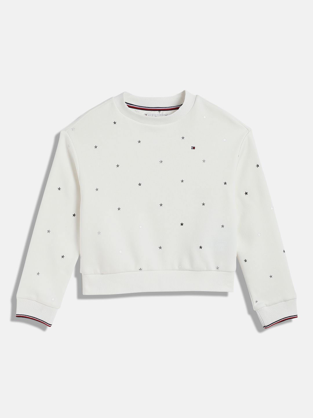 

Tommy Hilfiger Girls Printed Pure Cotton Long Sleeves Sweatshirt, White