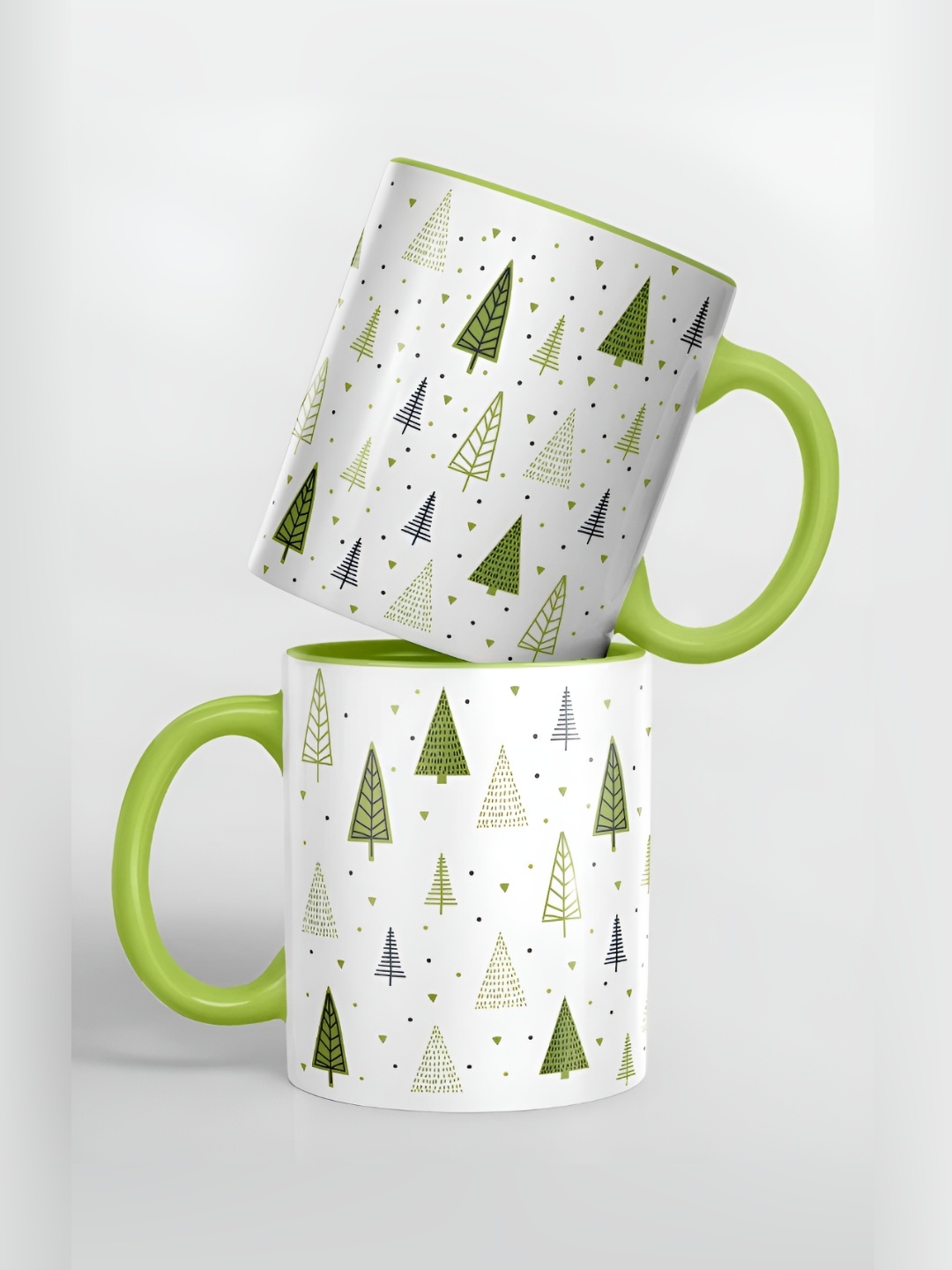 

macmerise Unisex Green Cups and Mugs, White