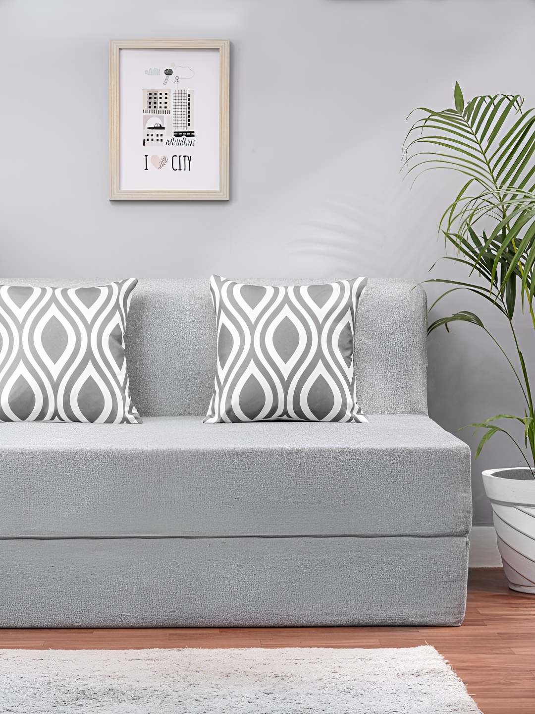 

Solis Primus Comfort for all 2 Seater Foam Fold Out Sofa Cum Bed, Silver