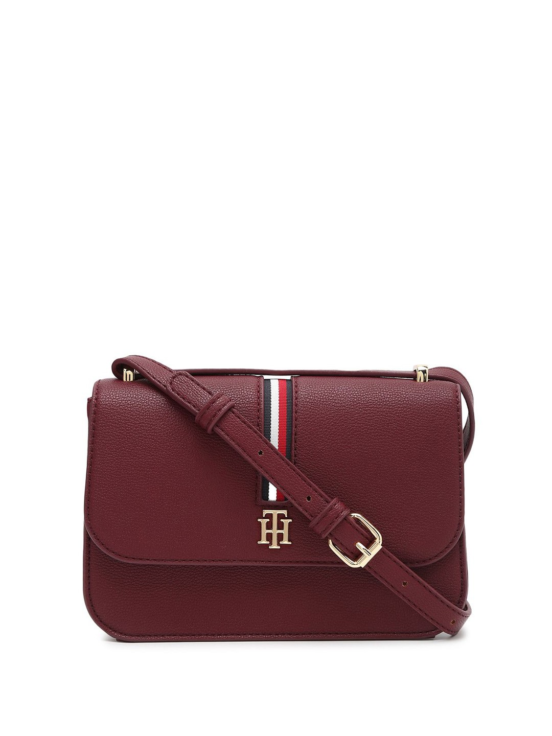 

Tommy Hilfiger Women Solid Shopper Sling Bag, Burgundy