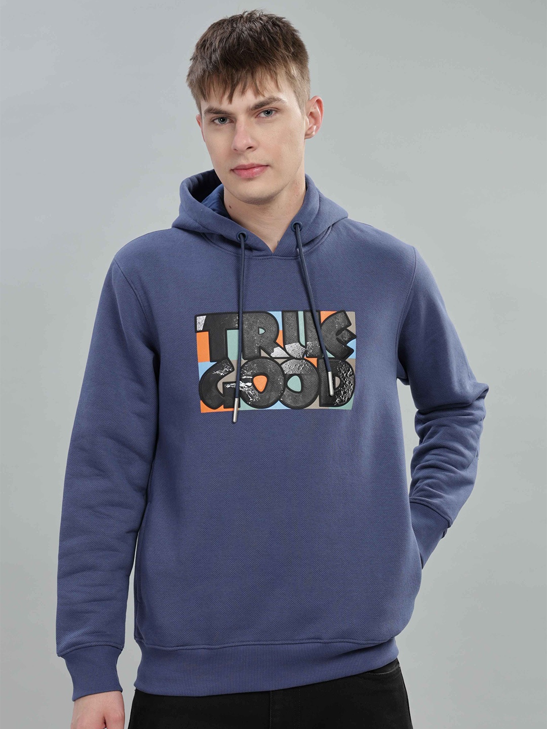 

Parcel Yard Men Printed Sweatshirt, Blue