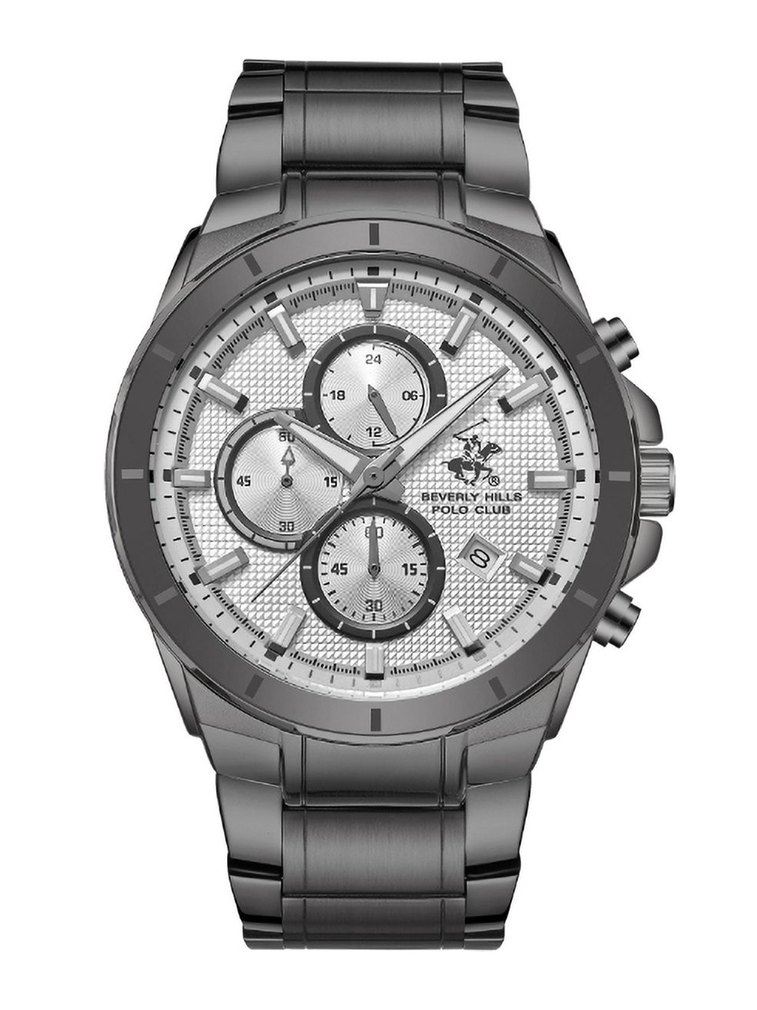 

Beverly Hills Polo Club Men Analogue Chronograph Watch BP3598Y.066, Silver