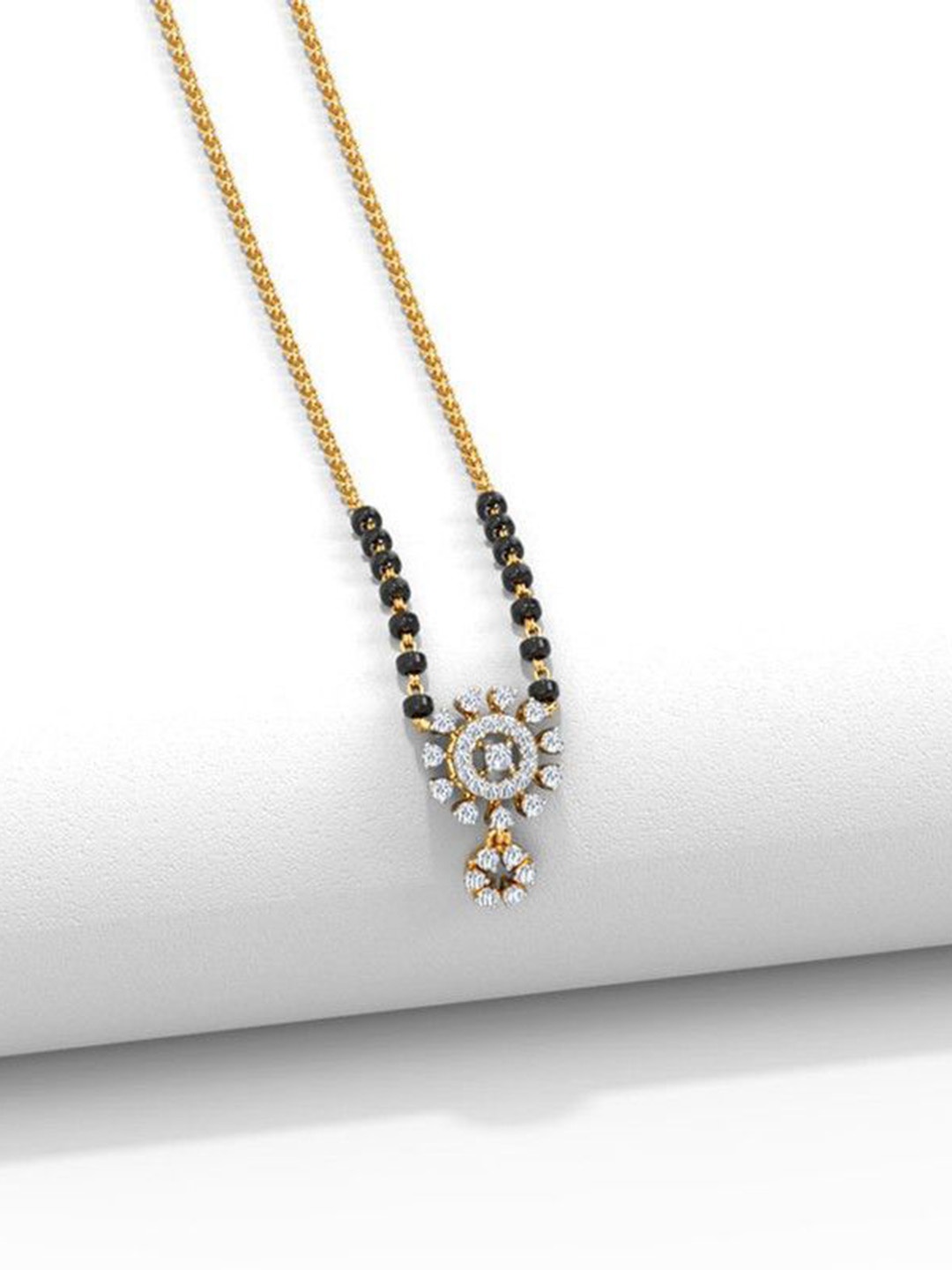 

Wynona Gold-Plated Stones Studded and Beaded Mangalsutra