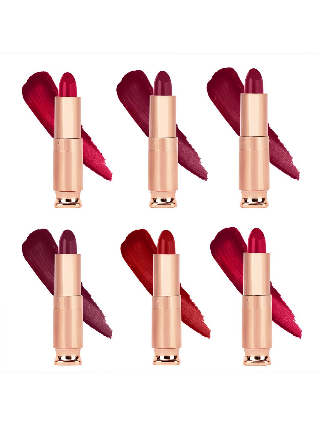 

krayons Set Of 6 Classy Matte Lipstick- 3.5 g Each- 186-196-195-180-155-173, Red