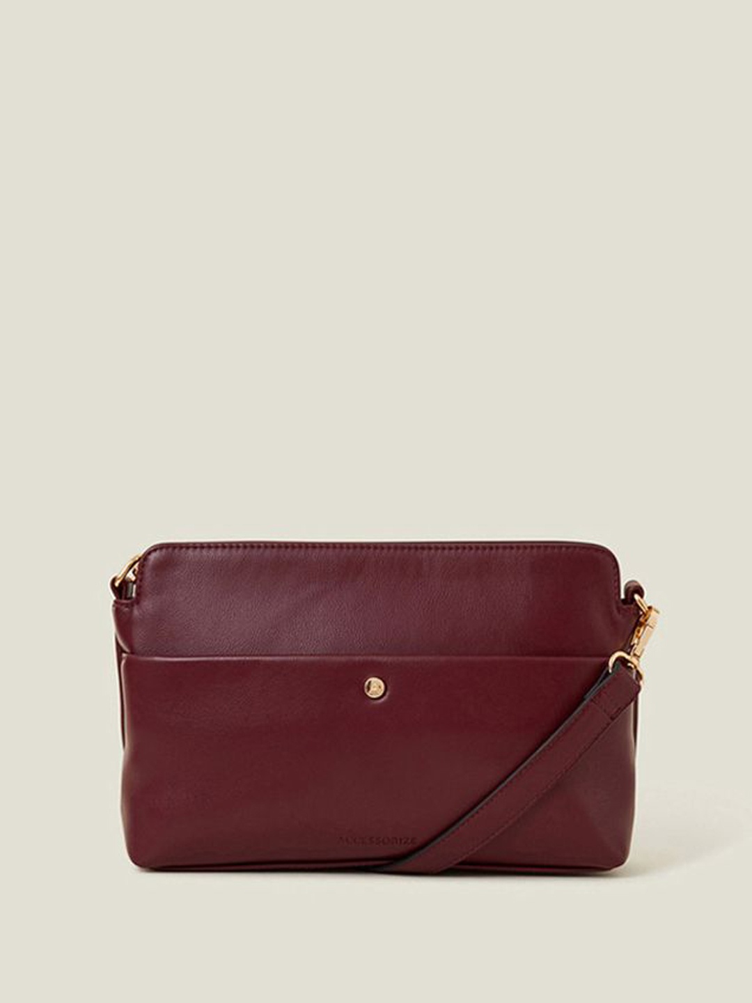 

Accessorize PU Structured Sling Bag with Quilted, Burgundy