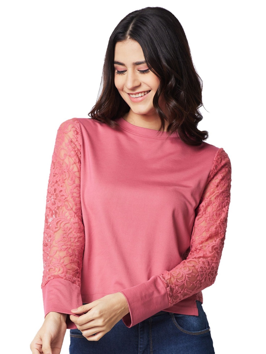 

IZEL Women Slim Fit T-shirt, Pink