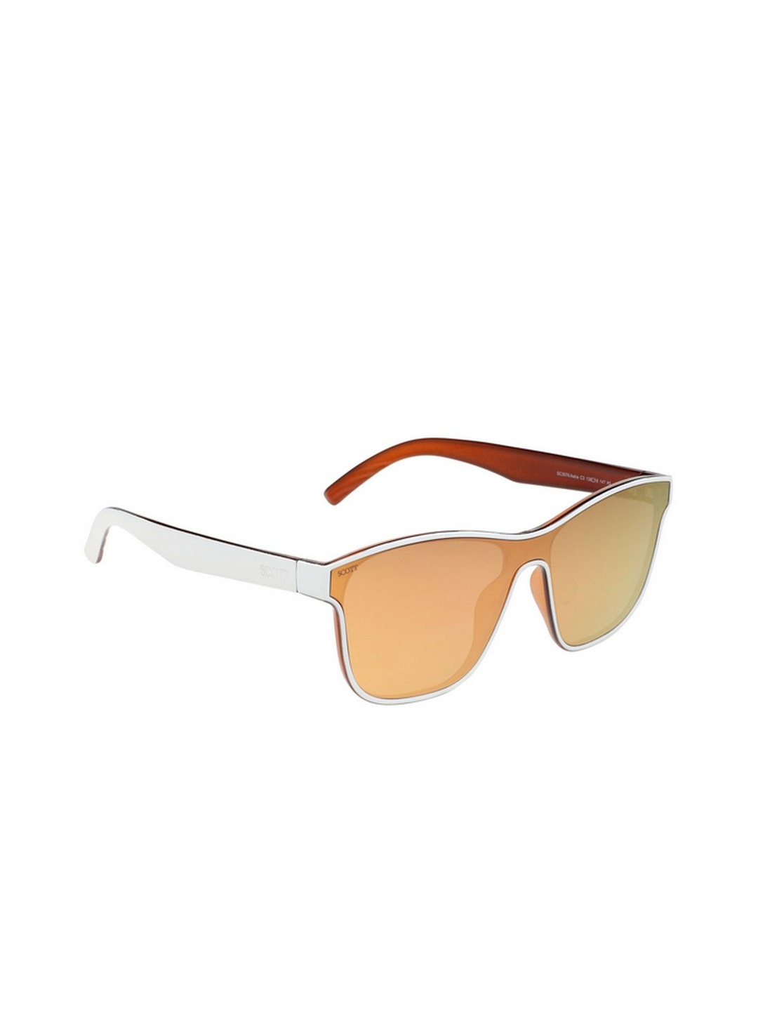 

SCOTT Unisex Square Sunglasses with UV Protected Lens, Orange