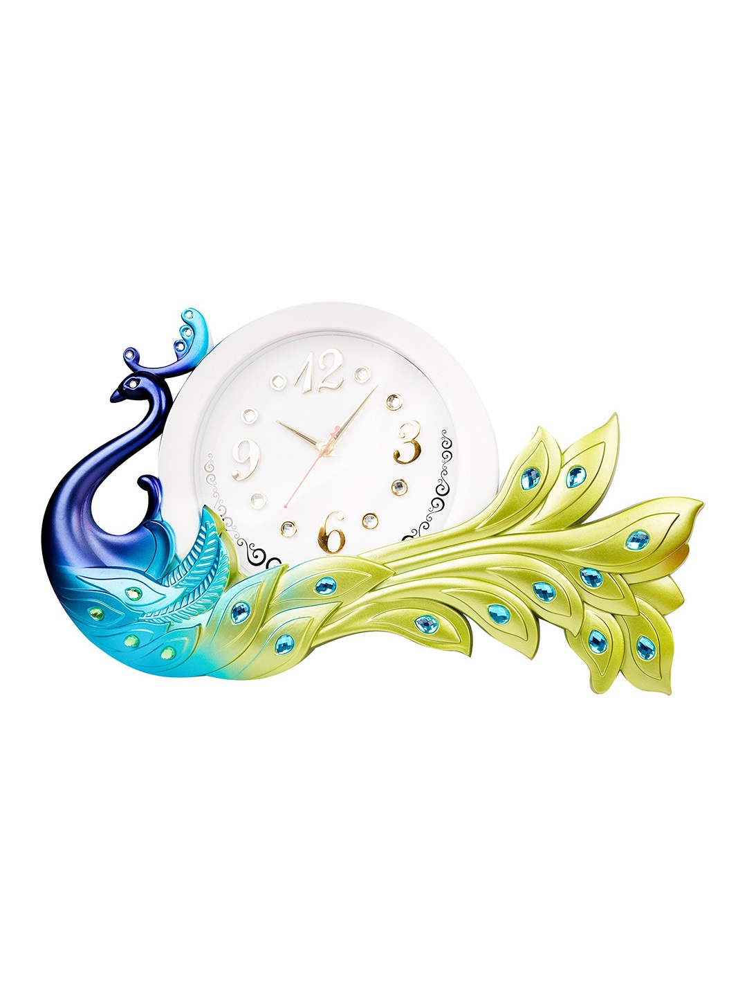 

Sigaram Green & Blue Round Shaped Contemporary Analogue Wall Clock