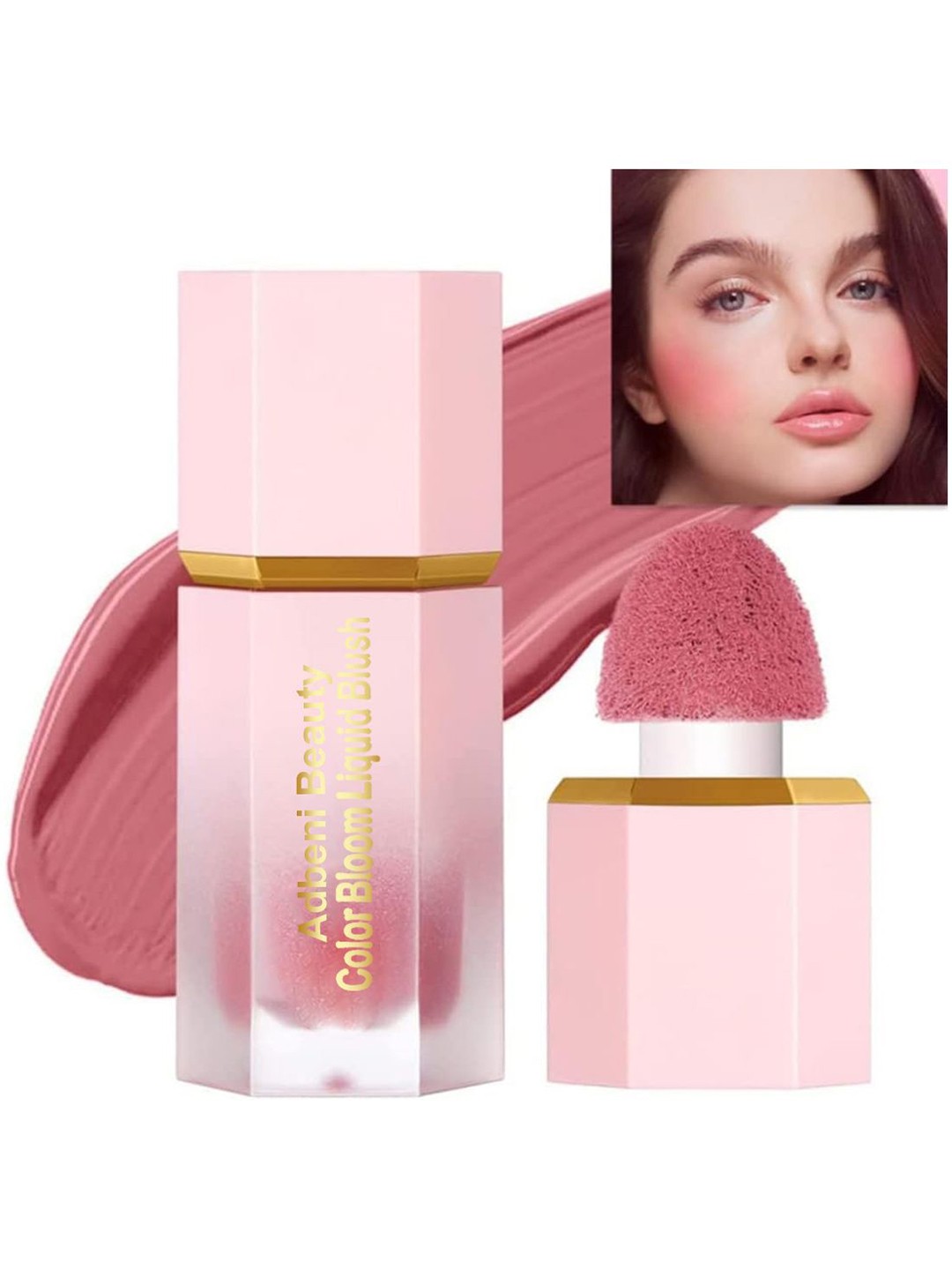 

Adbeni Color Bloom Dewy-Matte Finish Liquid Blush - 4 ml - Shade - 01, Multi