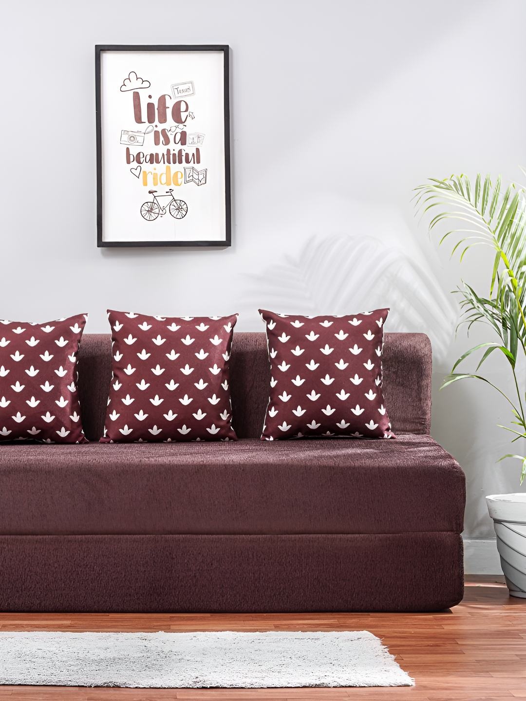 

Solis Primus Comfort for all Coffee Brown Foam Fold Out Sofa Cum Bed