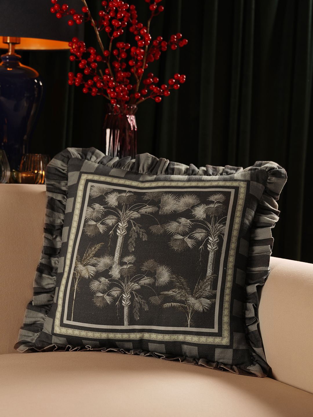 

Pure Home and Living Black & Grey Square Cushion Covers