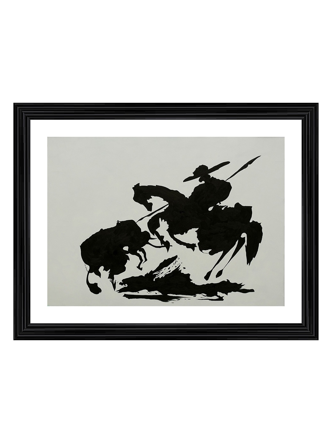 

Adventures India Black & Grey Wooden Painting Wall Art