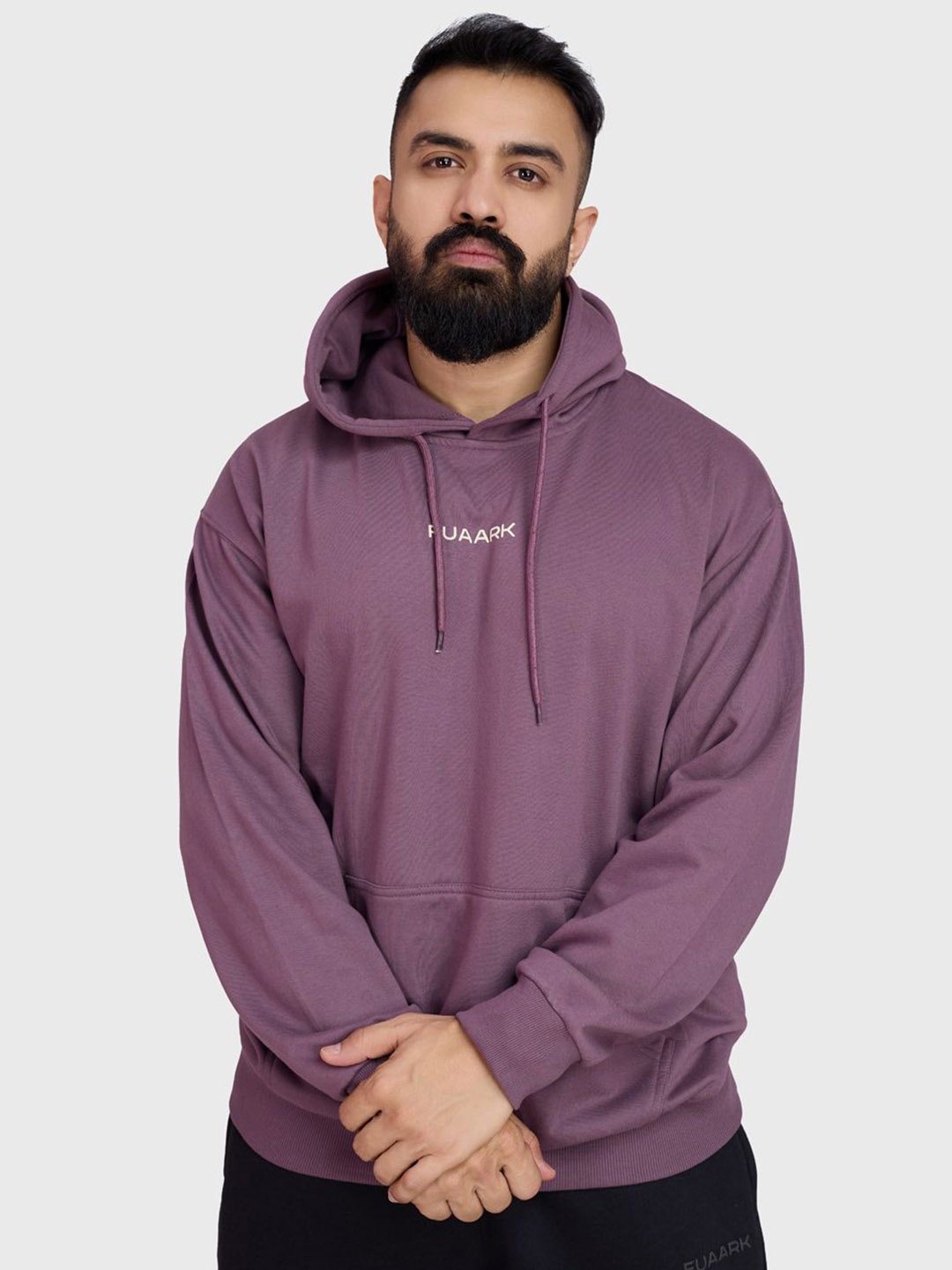 

FUAARK Men Hooded Sweatshirt, Purple