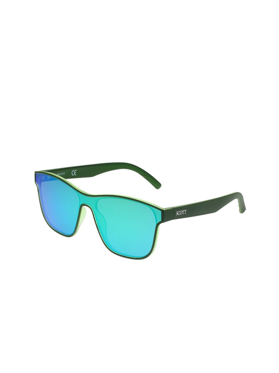 

SCOTT Unisex Square Sunglasses with UV Protected Lens, Green